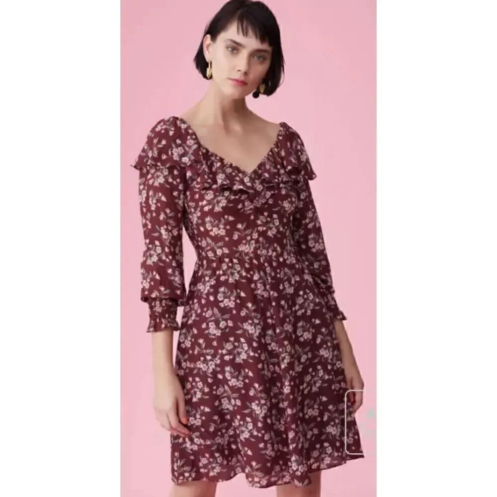 Rebecca Taylor Womens Tilda Ruffled Dress